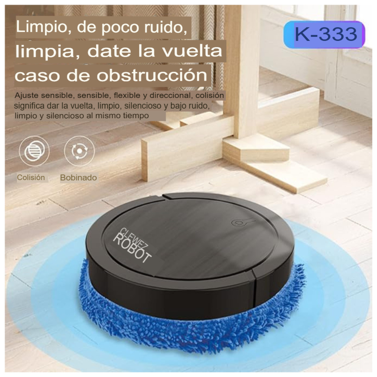 Robot Aspiradora Redonda – Limpieza Inteligente sin Esfuerzo