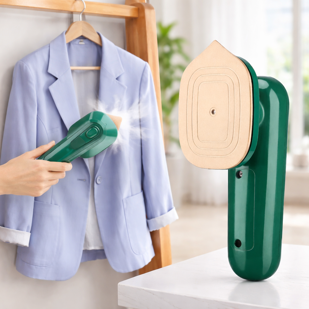 Mini Plancha de Vapor Viajera Portátil Eléctrica 2en1